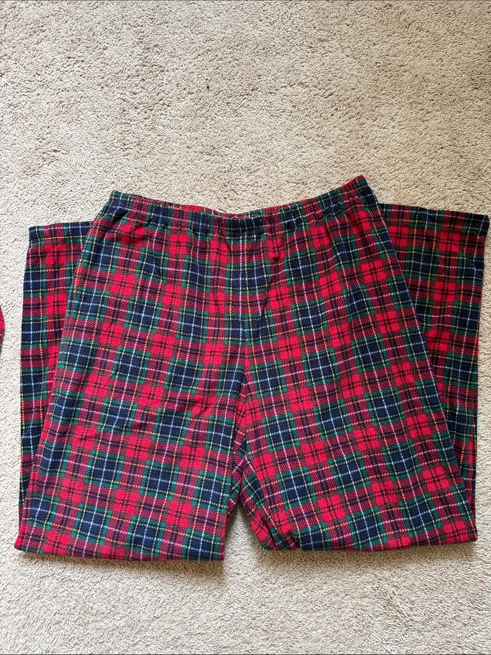 Lauren Ralph Lauren Red and Green Plaid Pajama Two-Piece Set - Picture 4 of 4